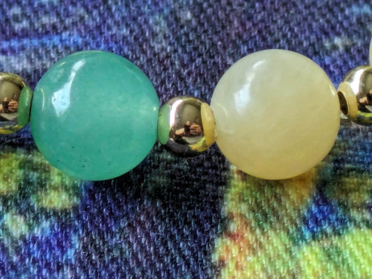 Green and Yellow Aventurine BOHO Bracelet - Orion's Oasis Designs
