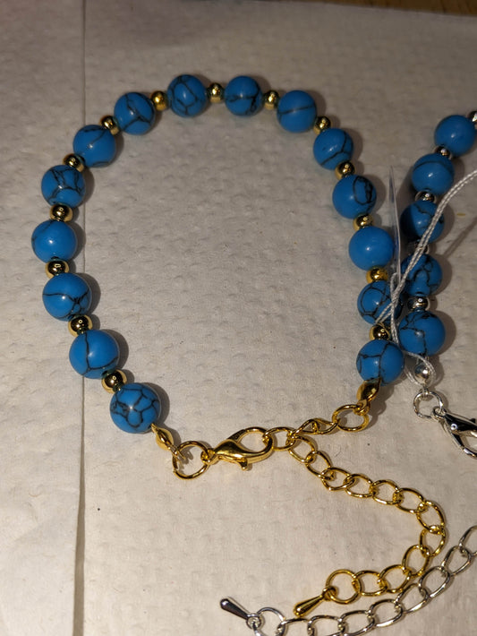Blue Howlite BOHO Bracelet - Orion's Oasis Designs