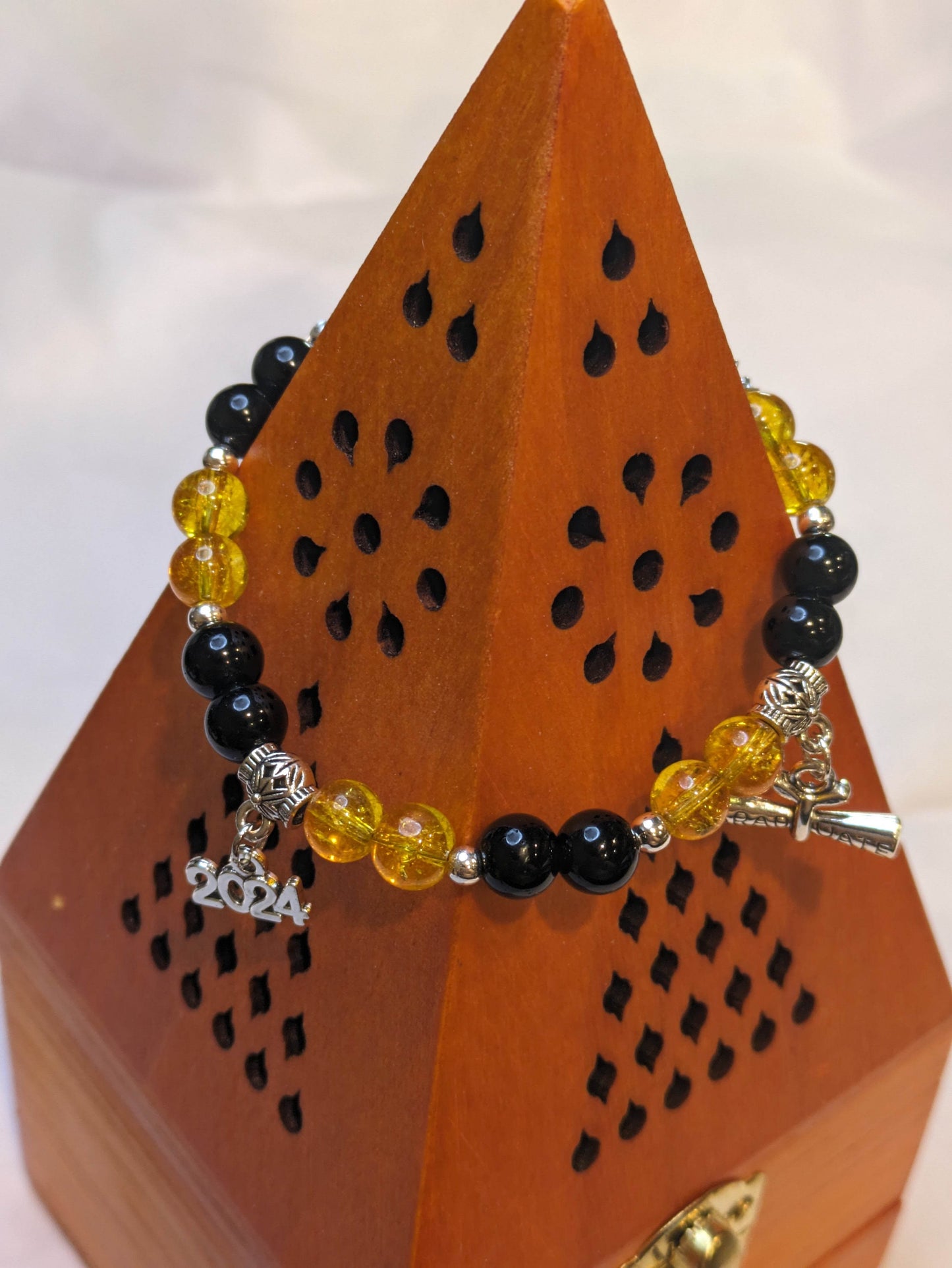 Graduation Custom Bracelet Your School Colors Ages 6 years and above, Girls, and Boys - Orion's Oasis Designs
