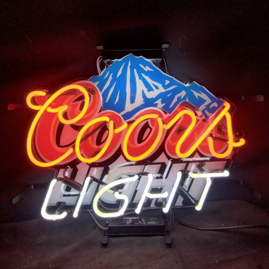 Coors Light with Snow Mountain Logo Neon Signs