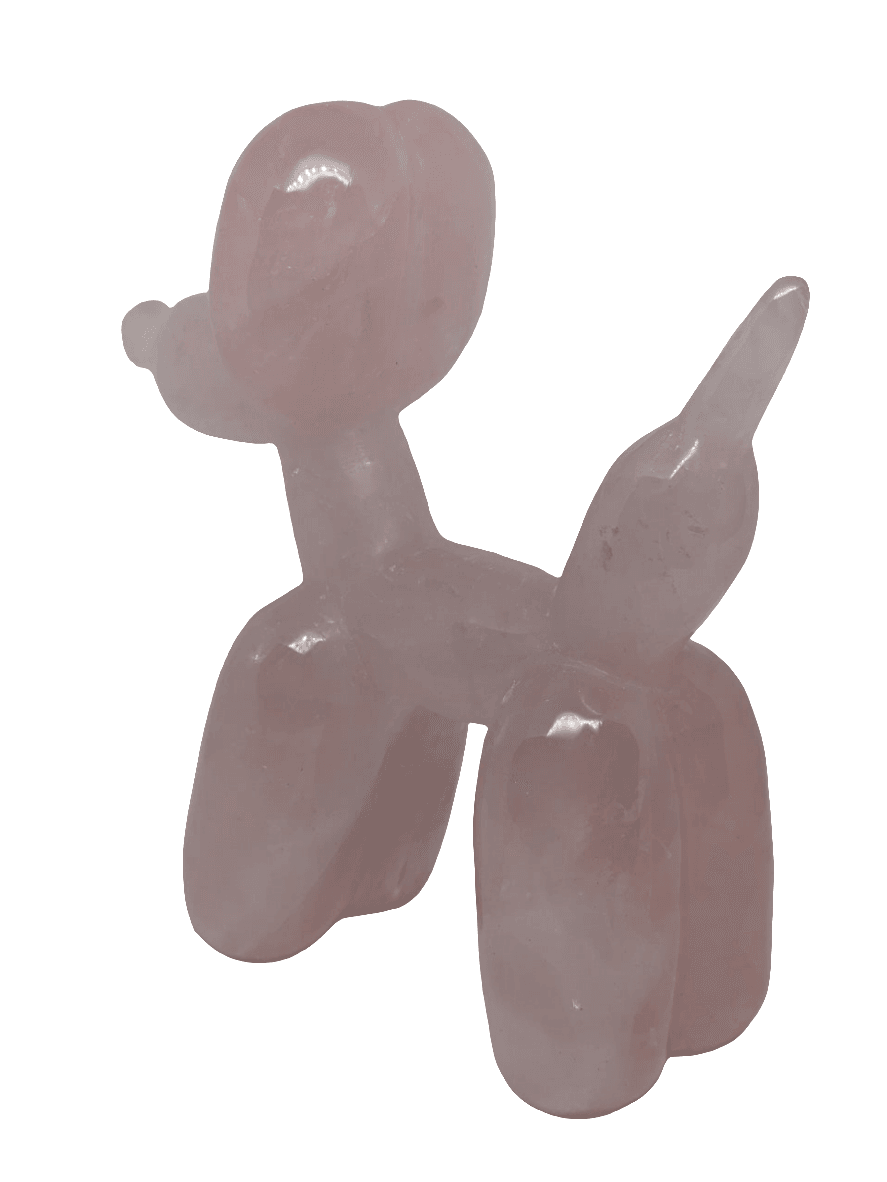 Rose Quartz Balloon Dog - Orion's Oasis Designs