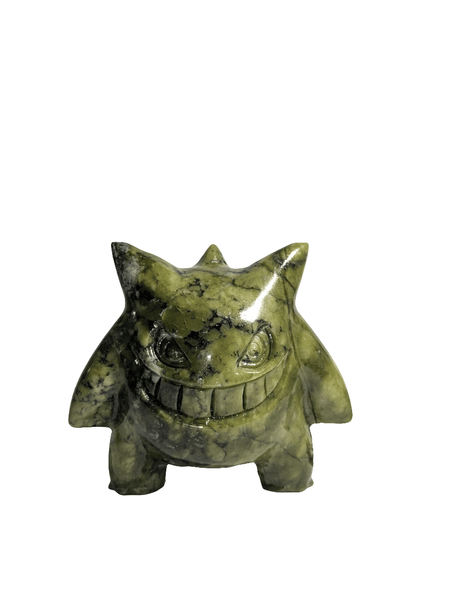 Green Jade Gengar Carving - Orion's Oasis Designs