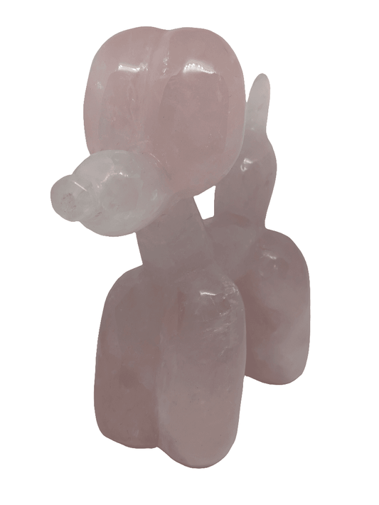 Rose Quartz Balloon Dog - Orion's Oasis Designs