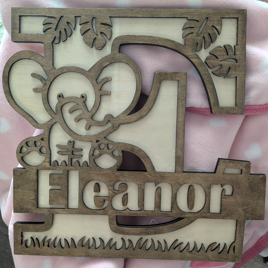 Safari Animal Wooden Letters