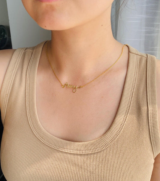 Personalized Wire Name Necklace Gift for Birthday, Friendship, Holidays - Handmade Jewelry