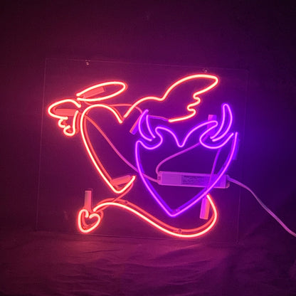 Angels& Demons Heart Neon Signs