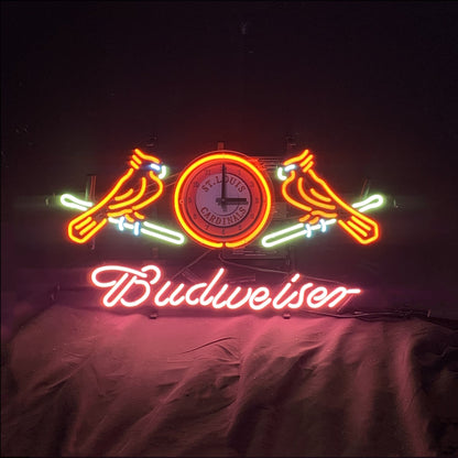 St. Louis Cardinals with Budweiser Neon Signs Light