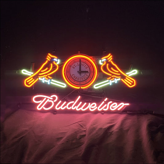St. Louis Cardinals with Budweiser Neon Signs Light