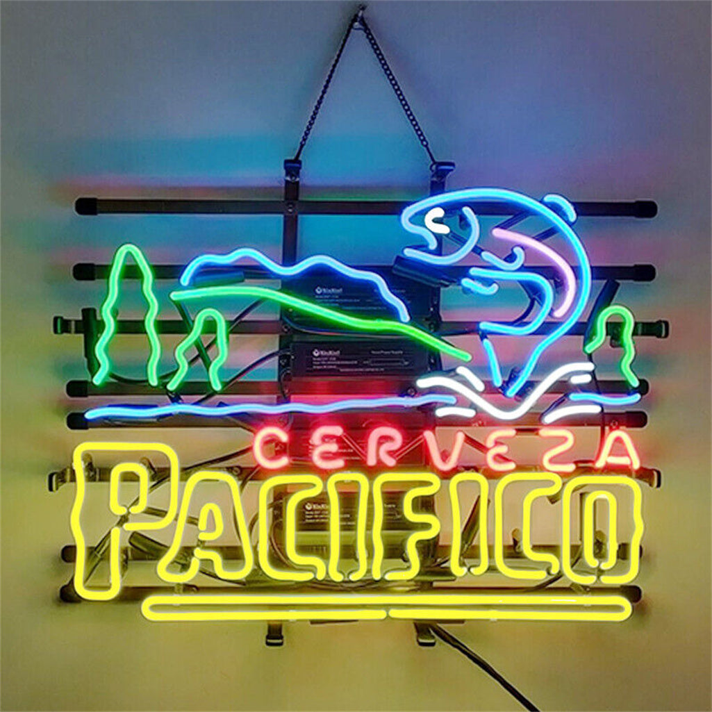 Cerveza Pacifico Go Fishing Neon Sign Light