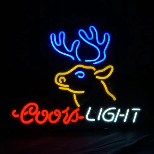 Deer and Coors Light Beer Neon Sign Light
