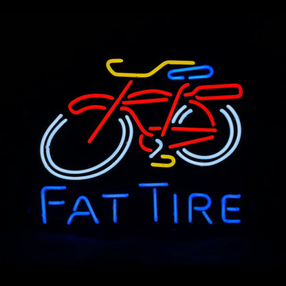 Fat Tire Bicycle Bike Neon Signs Light