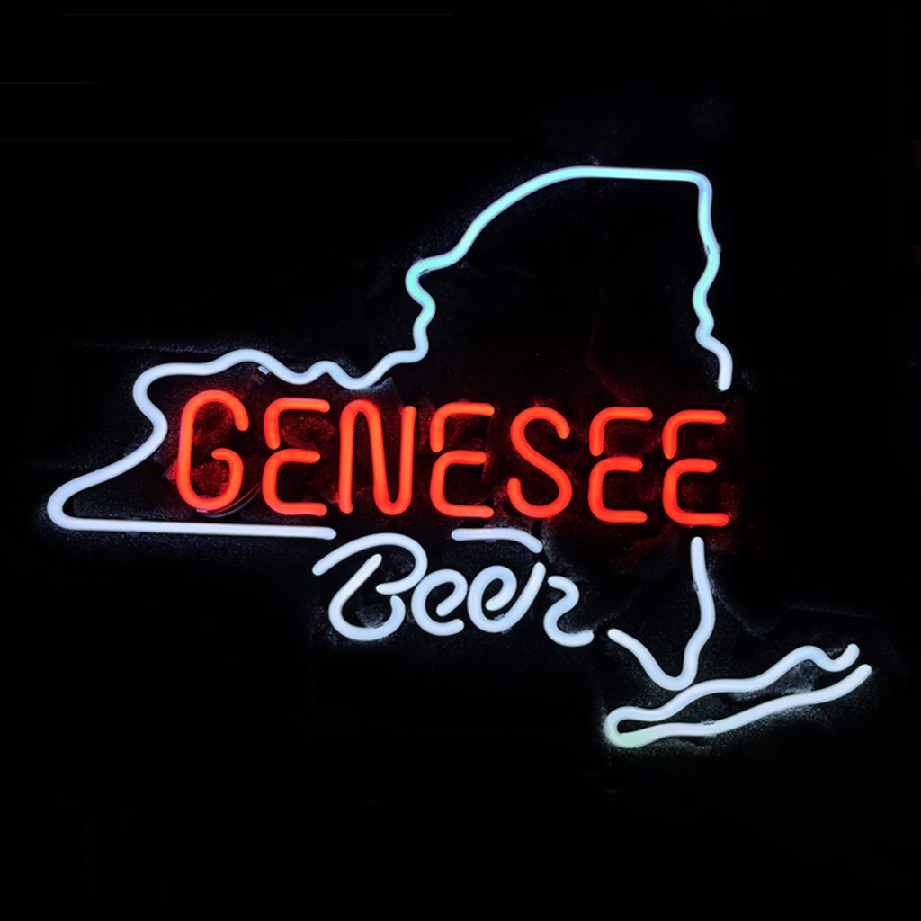 Genesee Beer New York Maps Neon Signs Light