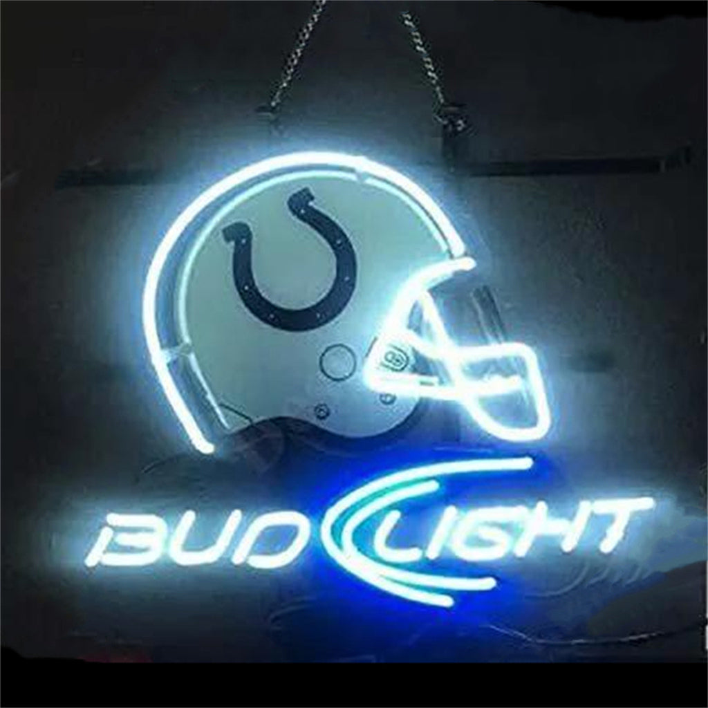 Indianapolis Colts Helmet Bud Light Neon Signs