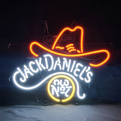 Jack Daniel's Old No.7 Whiskey Logo Neon Light Sign