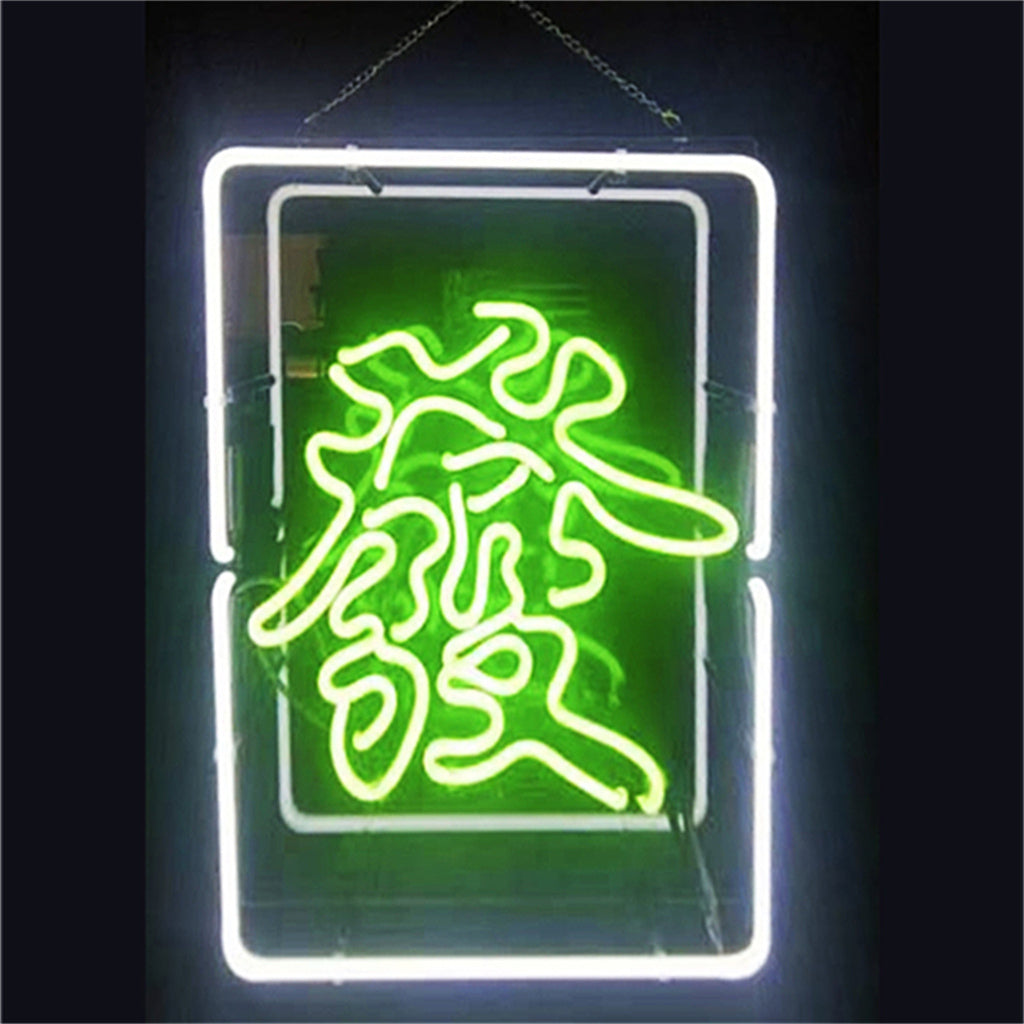 Mahjong 发 Chinese Characters Fortune Neon Signs
