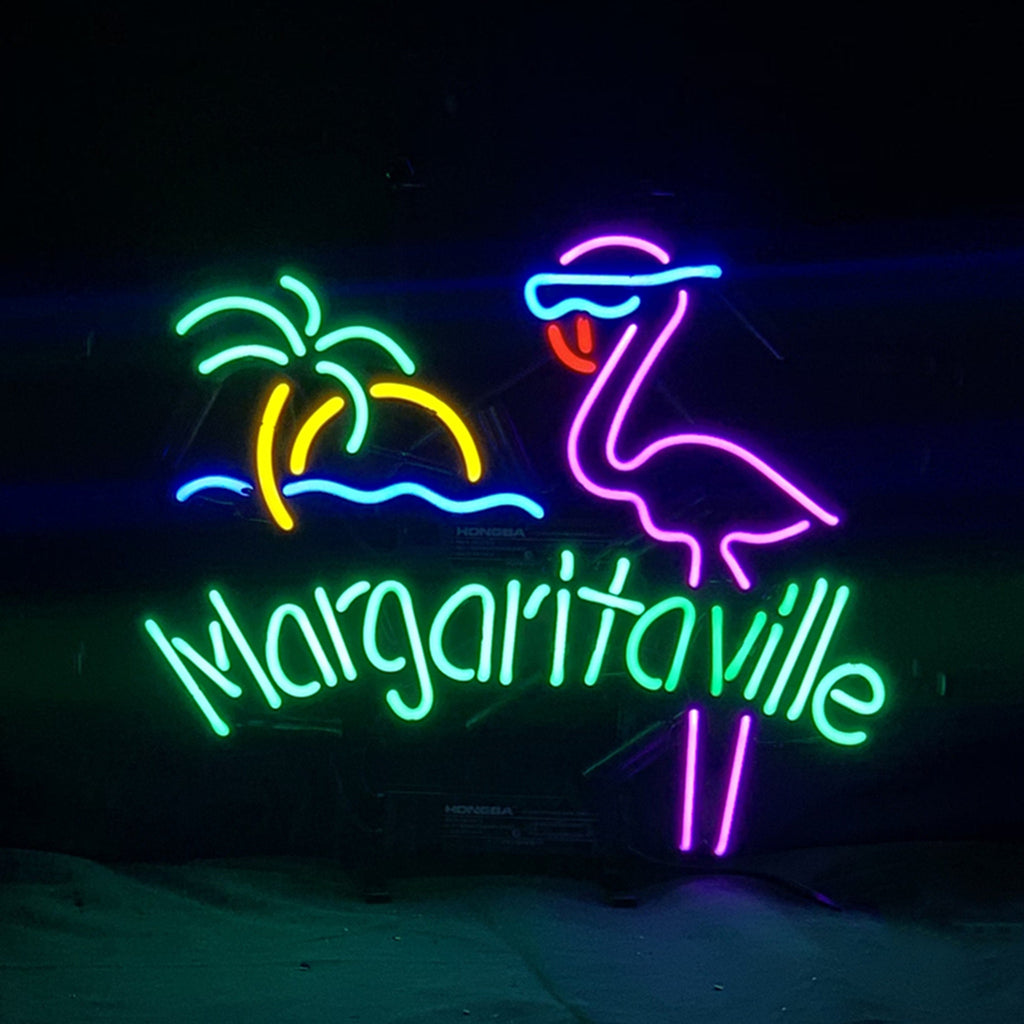 Margaritaville Flamingo Sun Sea Plam Tree Neon Signs Light
