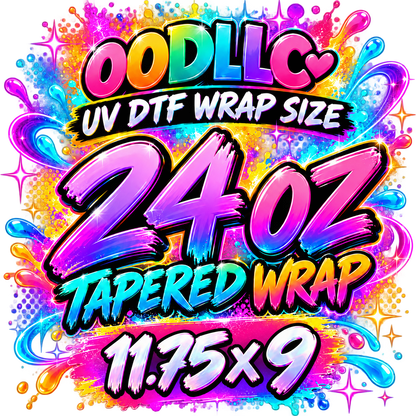 UV DTF Transfer Sticker Sheet, Sizes Up to 11.75" x Up to 26"