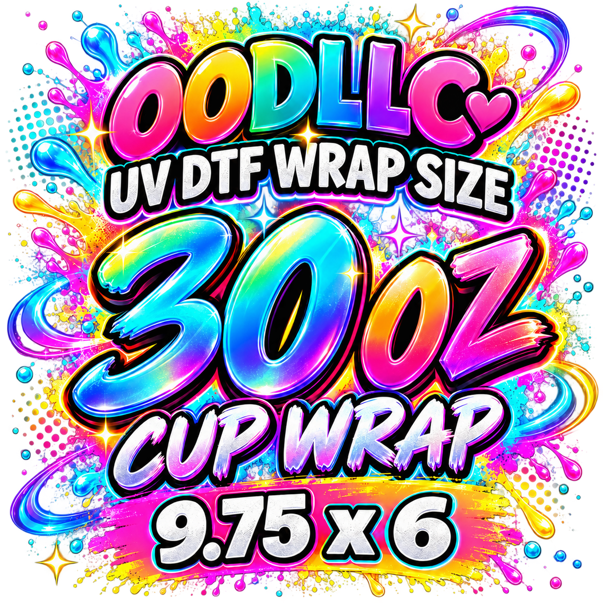 UV DTF Transfer Sticker Sheet, Sizes Up to 11.75" x Up to 26"