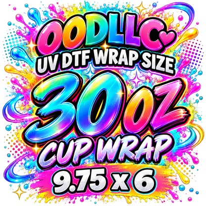 UV DTF Transfer Sticker Sheet, Sizes Up to 11.75" x Up to 26"