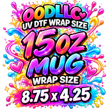 UV DTF Transfer Sticker Sheet, Sizes Up to 11.75" x Up to 26"