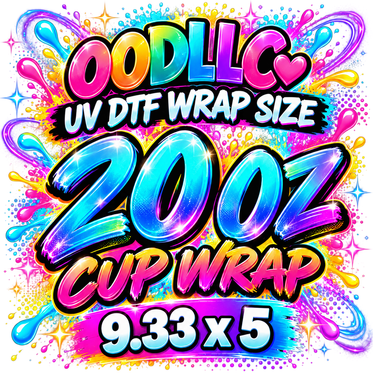 UV DTF Transfer Sticker Sheet, Sizes Up to 11.75" x Up to 26"
