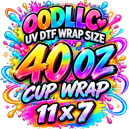 UV DTF Transfer Sticker Sheet, Sizes Up to 11.75" x Up to 26"