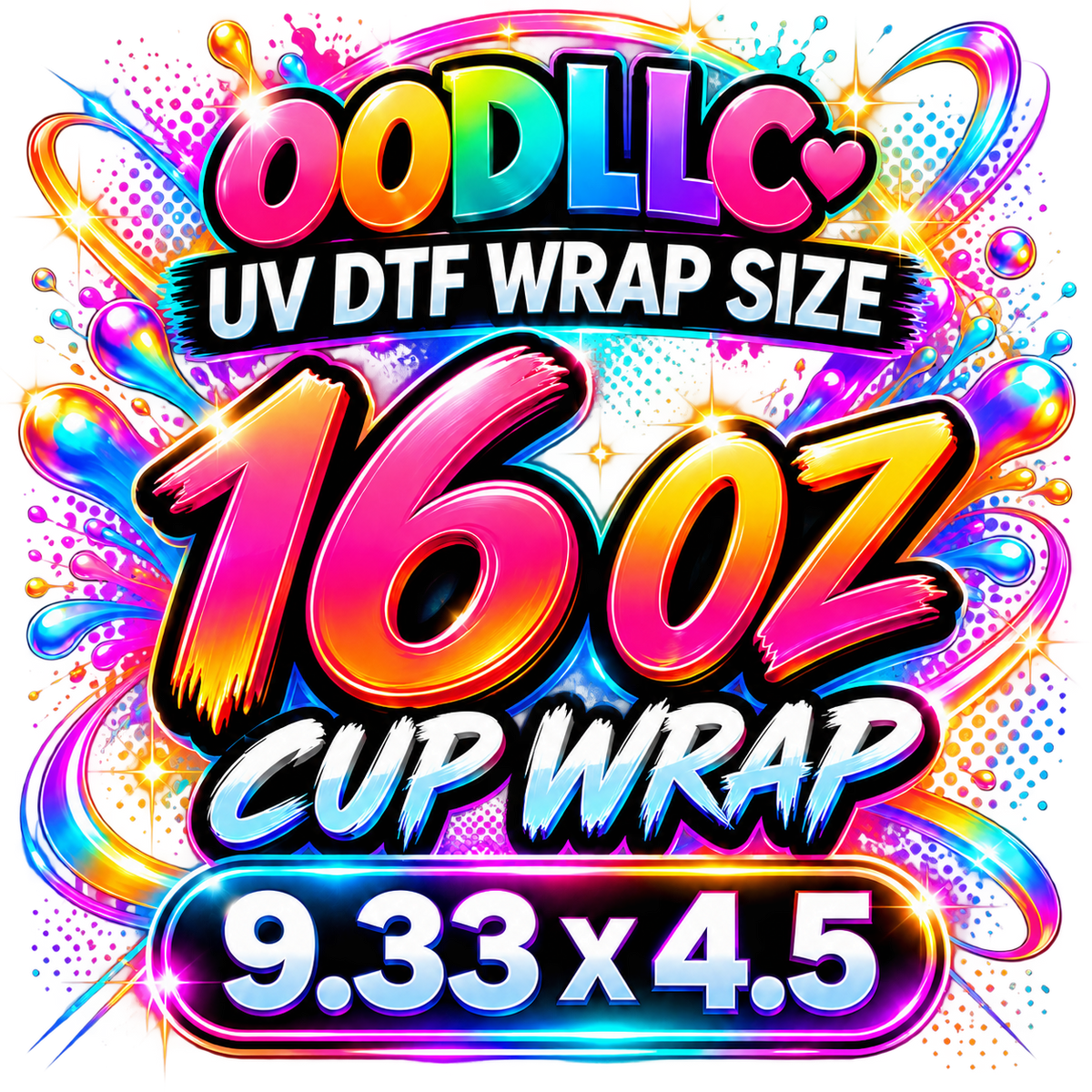 UV DTF Transfer Sticker Sheet, Sizes Up to 11.75" x Up to 26"