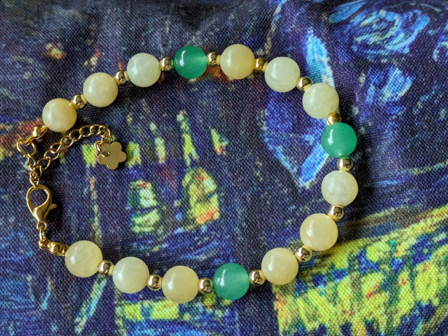 Green and Yellow Aventurine BOHO Bracelet