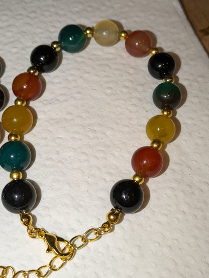 Rainbow Agate BOHO Bracelet