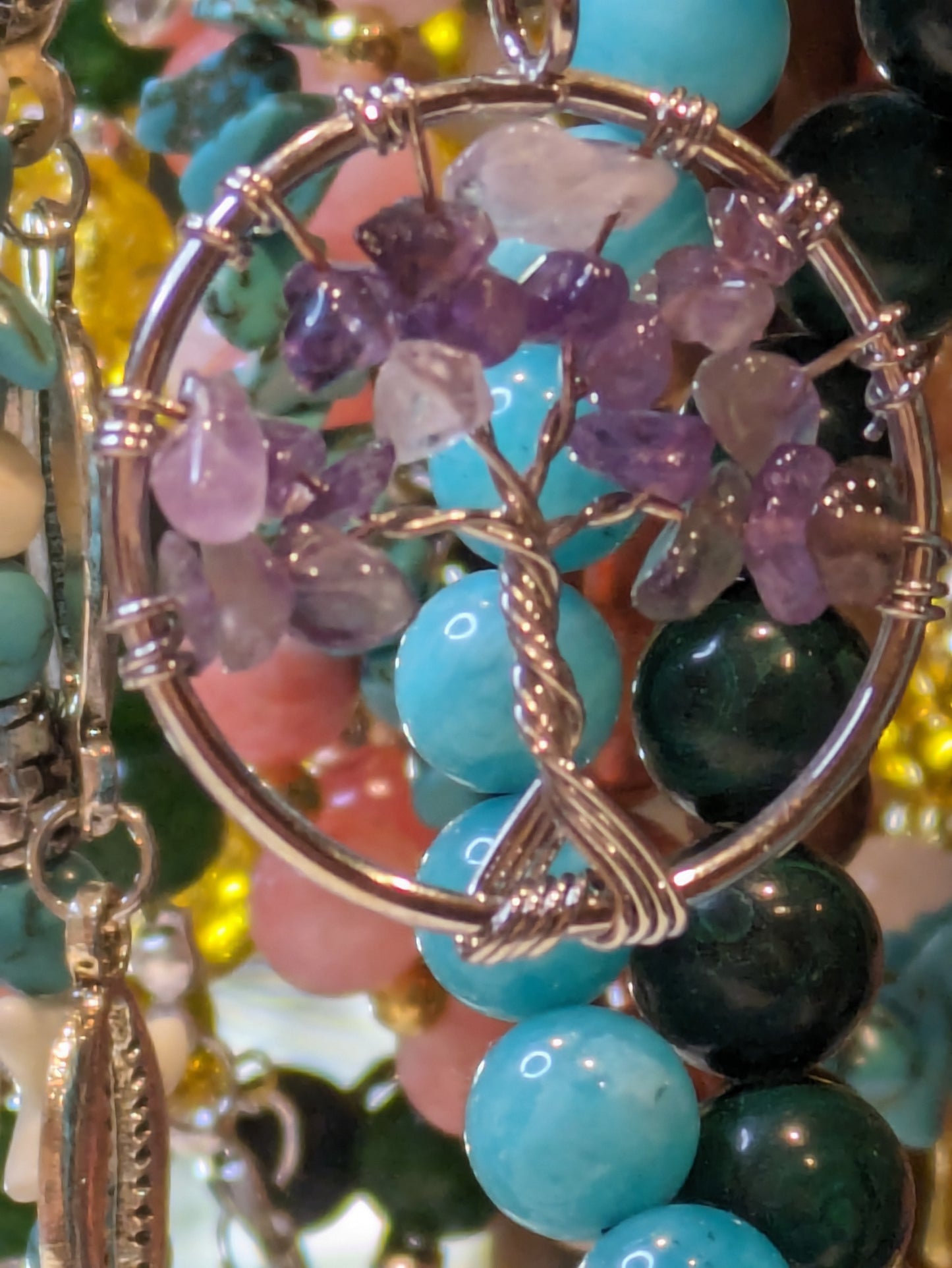 Custom Rose Quartz Tree of Life Pendant