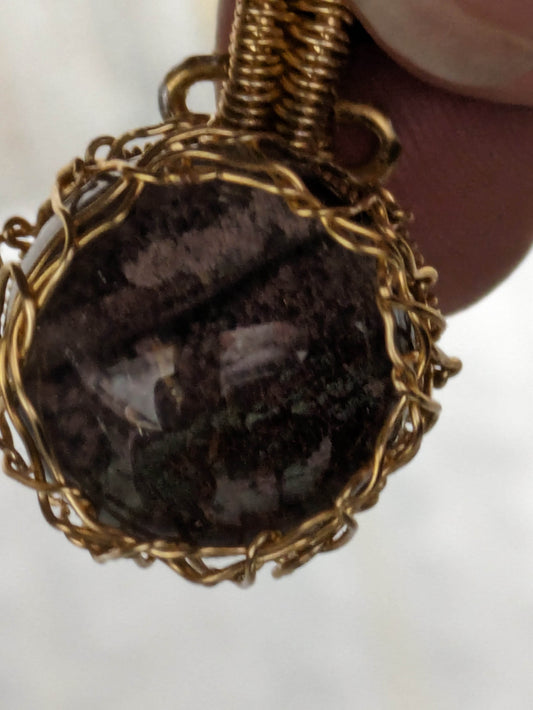 Clear Garden Quartz Pendant - One of a kind custom made Lodolite Phantom Garden Inclusion Quartz - Orion's Oasis Designs