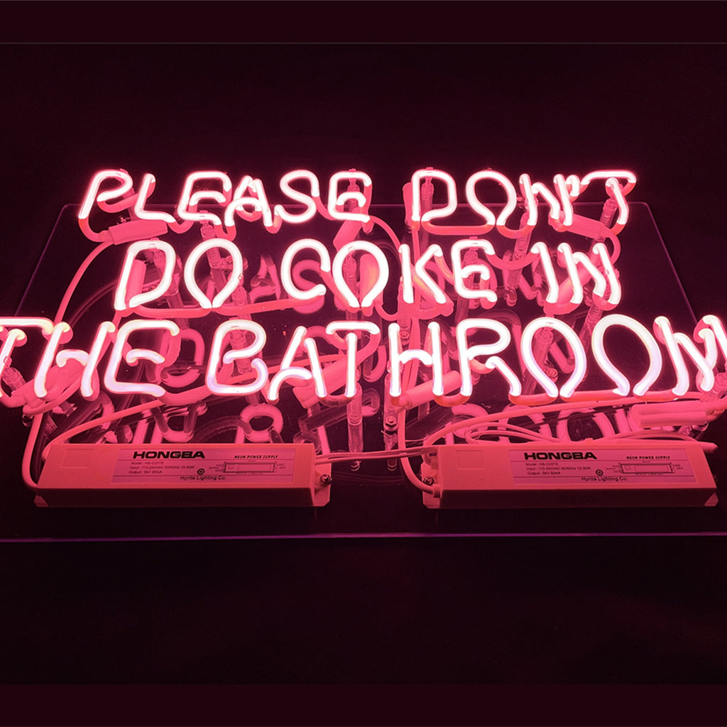 Please Don't Do Coke in The Bathroom Neon Signs