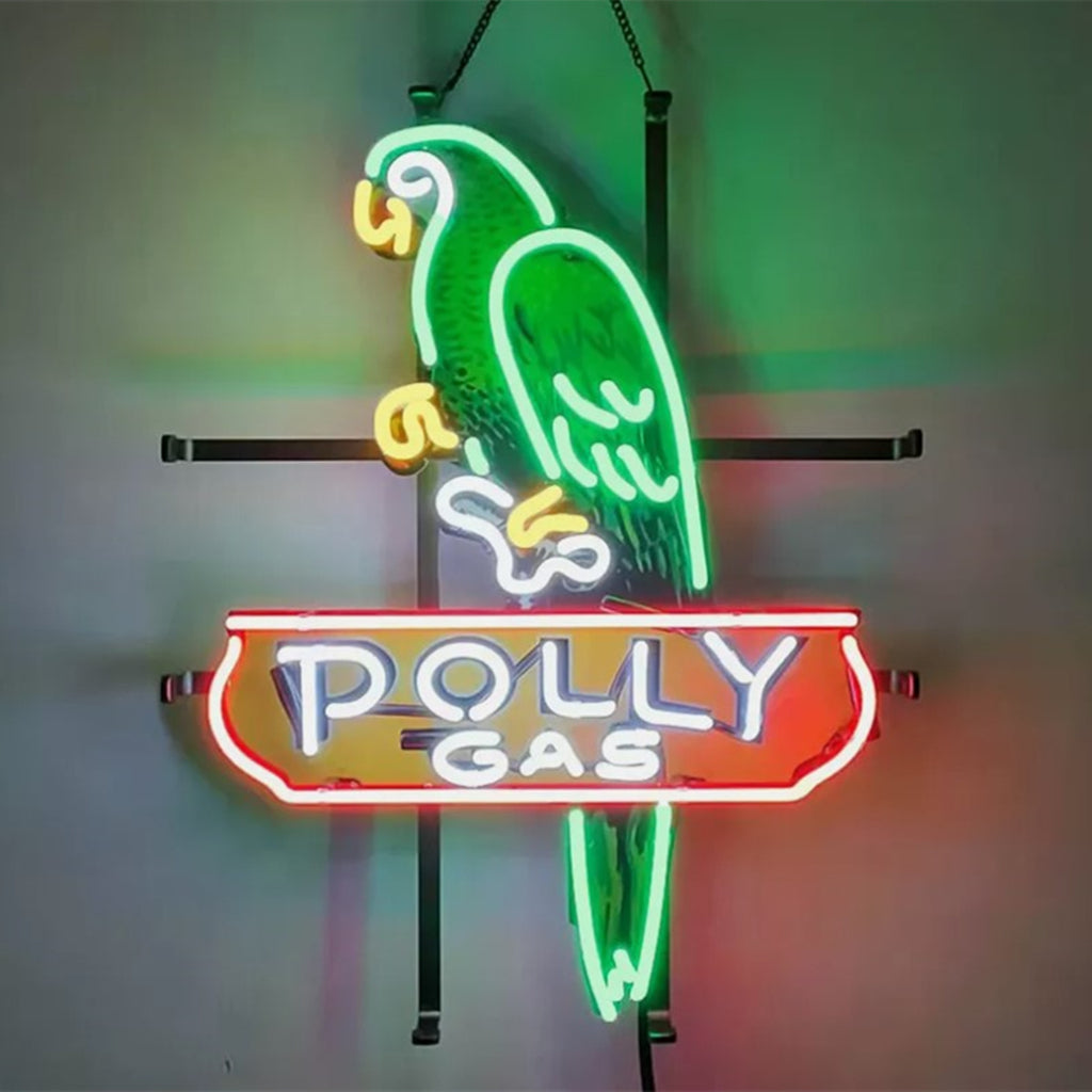 Parrot Polly Gas Gasoline Neon Signs