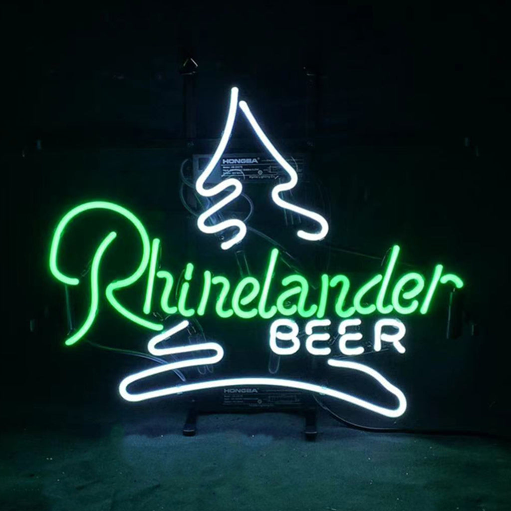 Rhinelander Beer with Tree Neon Signs Light