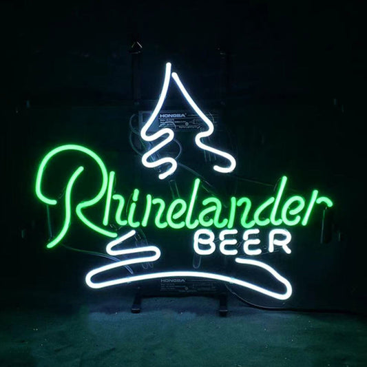 Rhinelander Beer with Tree Neon Signs Light