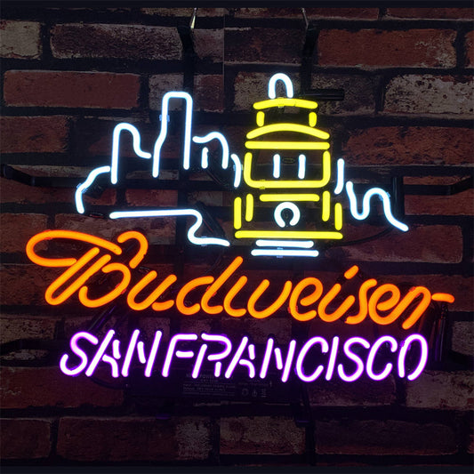 San Francisco City Syline Budweiser Neon Signs