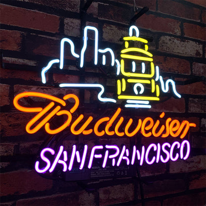 San Francisco City Syline Budweiser Neon Signs