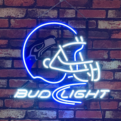 Seattle Seahawks Helmet Bud Light Neon Signs