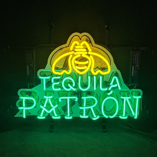Tequila Patron with Acrylic Logo Neon Signs