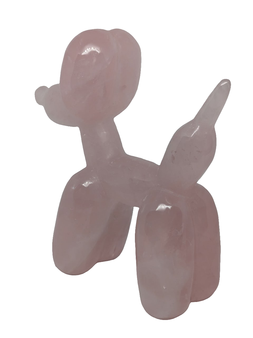 Rose Quartz Balloon Dog