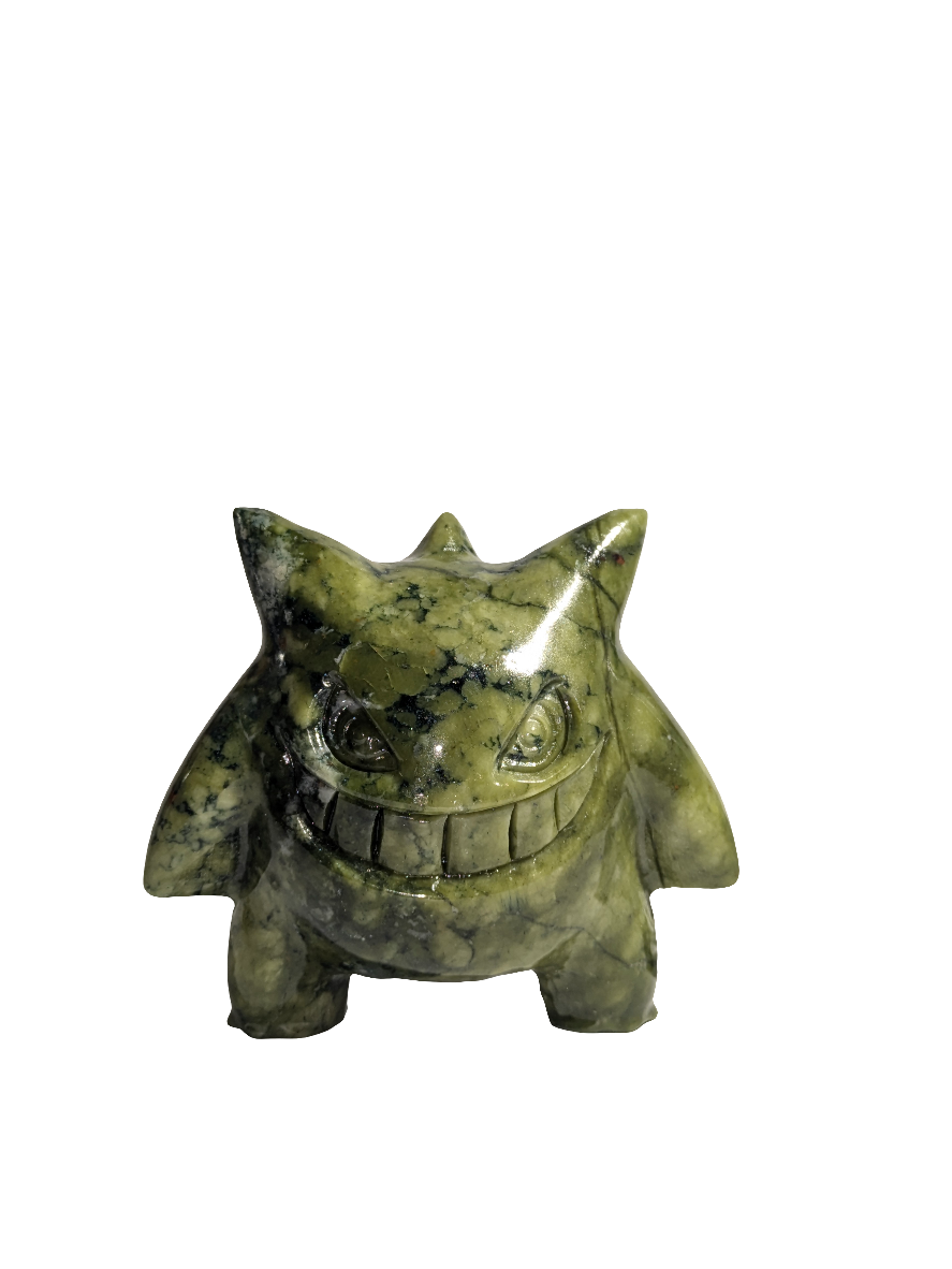 Green Jade Gengar Carving