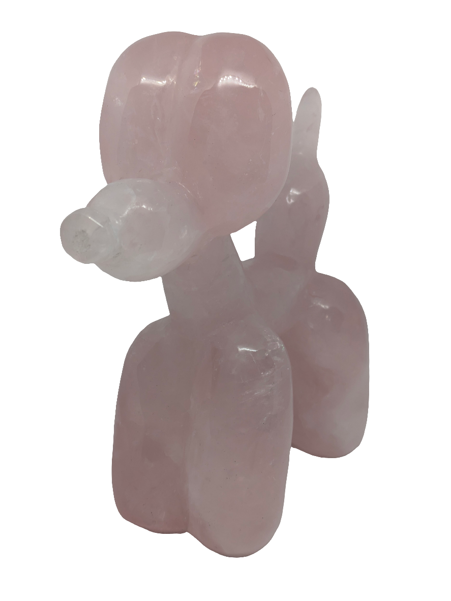 Rose Quartz Balloon Dog