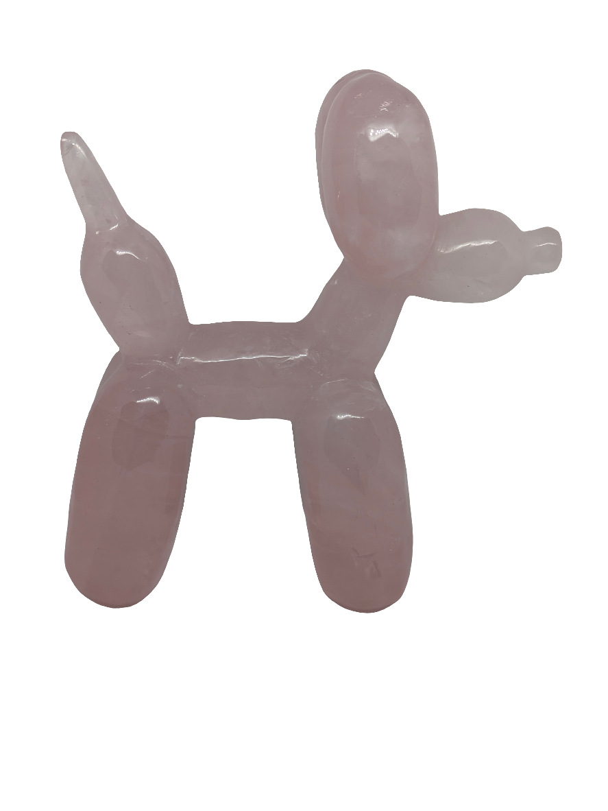 Rose Quartz Balloon Dog