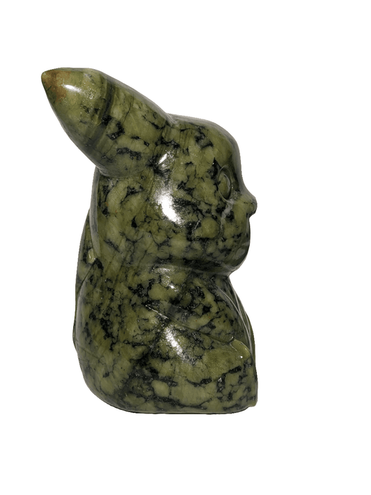 Green Jade Pikachu Carving - Orion's Oasis Designs 