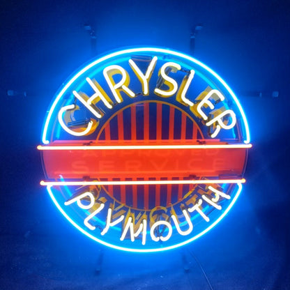 Chrysler Plymouth Auto Car Logo Neon Signs