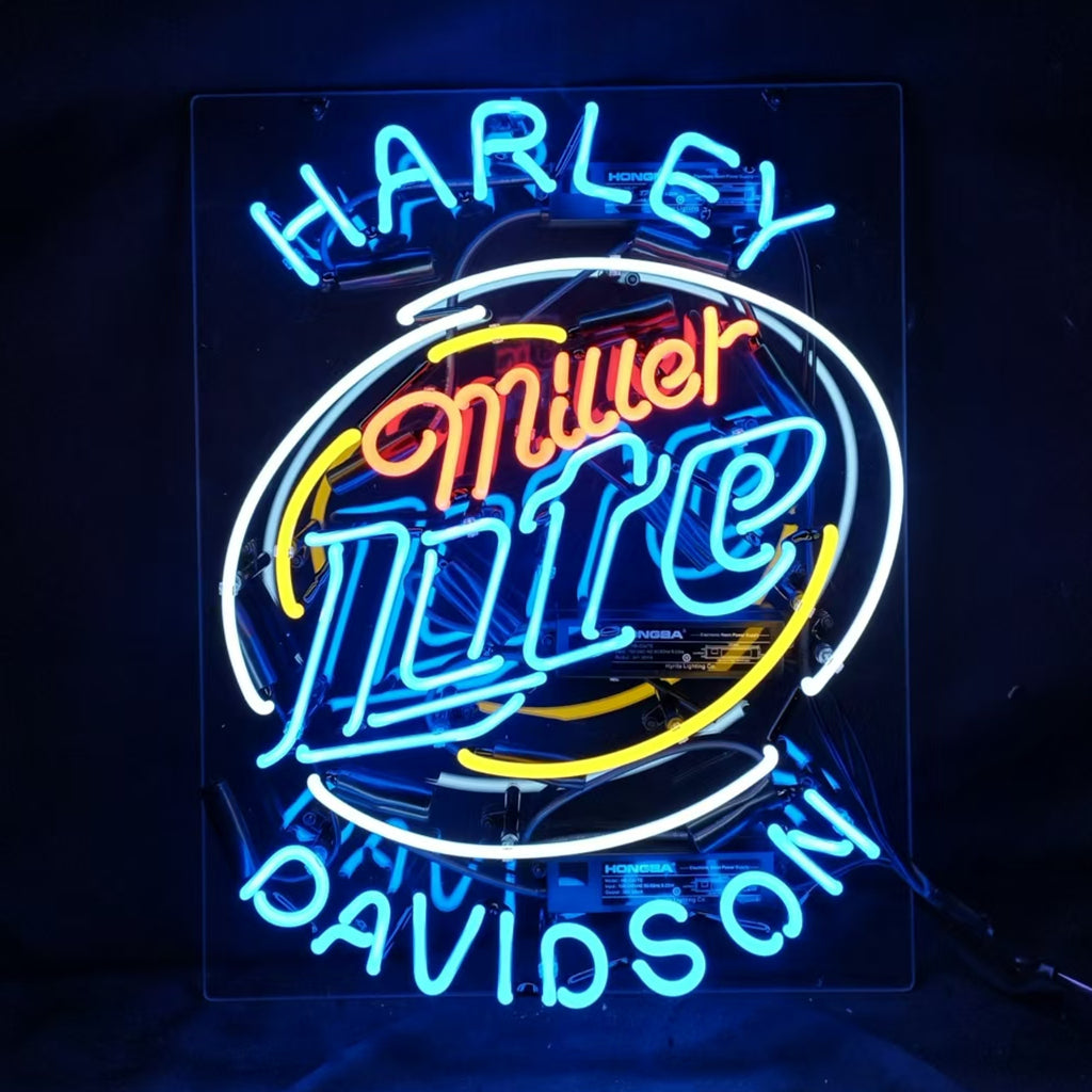 Harley Davidson Miller Lite Neon Signs
