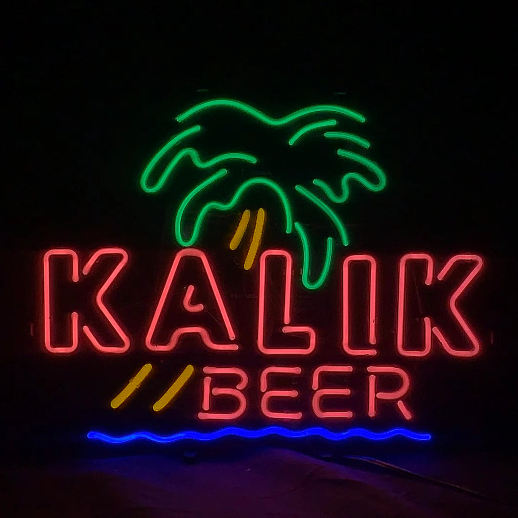 Kalik Beer Coconut Palm Tree Neon Signs Light