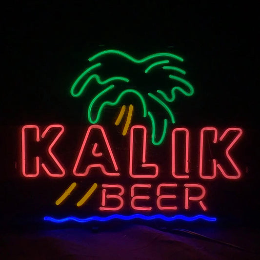 Kalik Beer Coconut Palm Tree Neon Signs Light