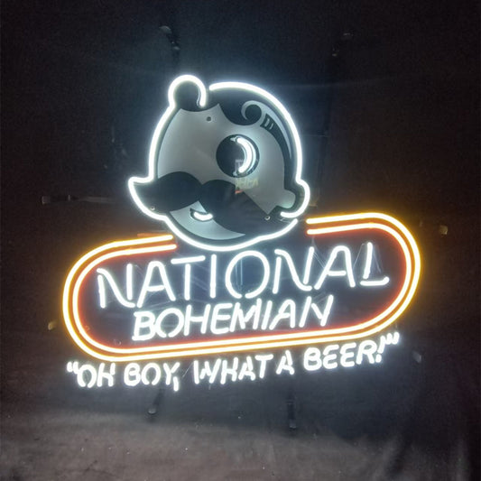 National Bohemian "Oh Boy,What a Beer!“ Neon Signs Light