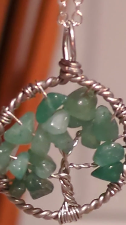 Custom Aventurine Tree of Life Pendant